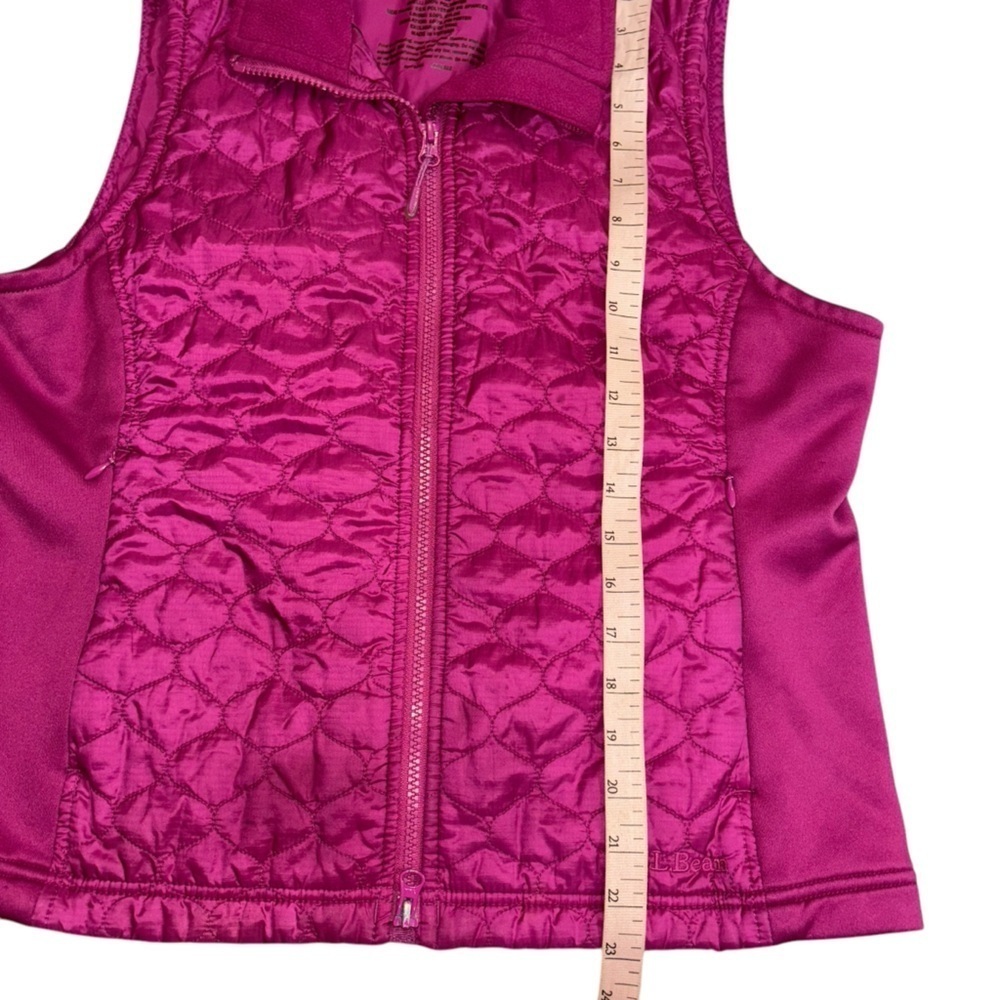 L. L. Bean Quilted Puffer Vest Fuchsia Pink Women’s M Feminine Girly Preppy Warm - Picture 8 of 13